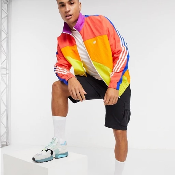 NWT Adidas pride off center rainbow jacket - Picture 7 of 15